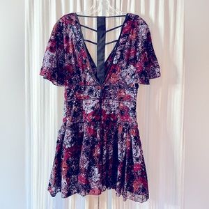 Free People Floral Mini Dress